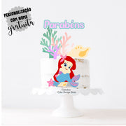 Baby Mermaid Cake Topper - Ref. 001