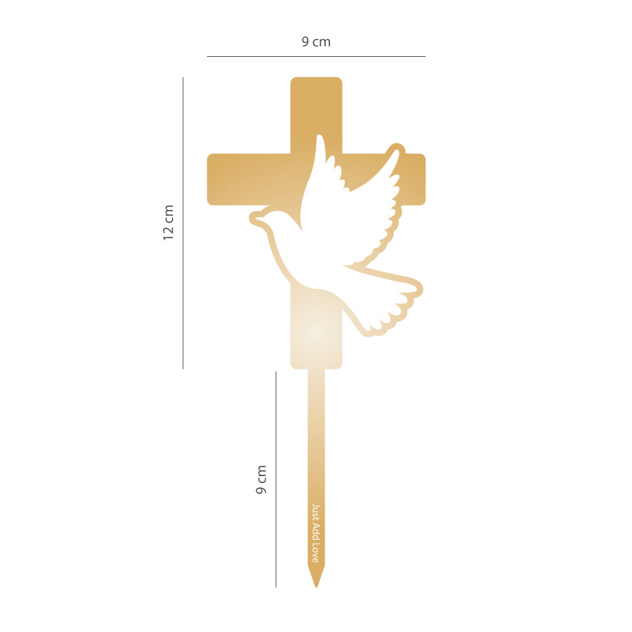 Cross Topper with Dove
