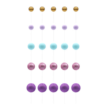 Conjunto Esferas Violeta, Rosa & Azul