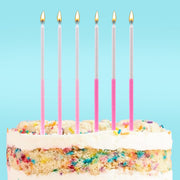 Tall White Candles with Gold Detail