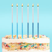 Tall White Candles with Gold Detail