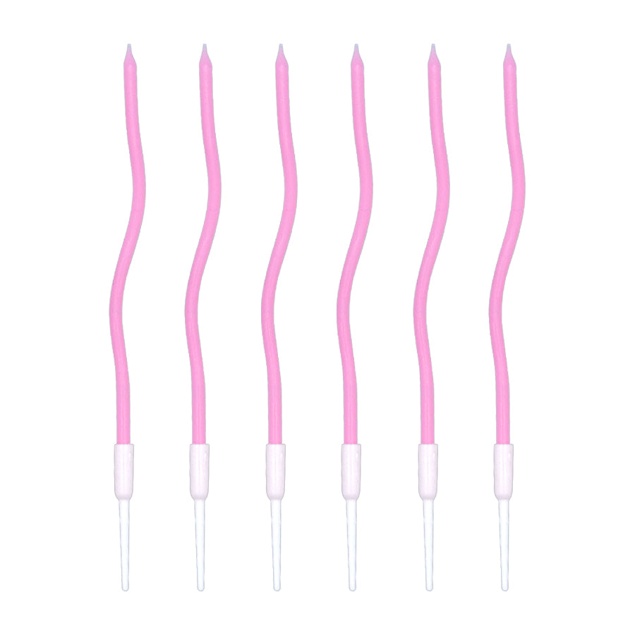Velas Torcidas Rosa Claro