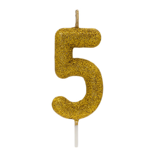Gold Glitter Candle No.