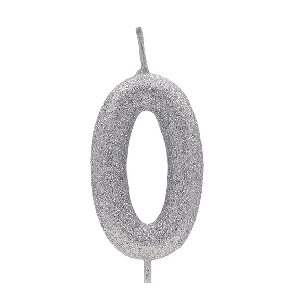 Silver Glitter Candle No.