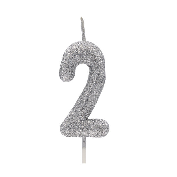 Silver Glitter Candle No.