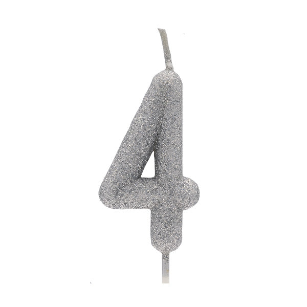 Silver Glitter Candle No.