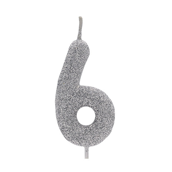 Silver Glitter Candle No.