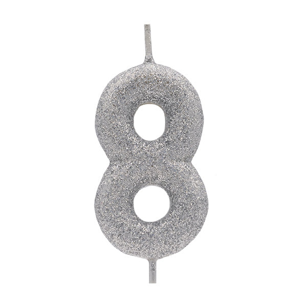 Silver Glitter Candle No.