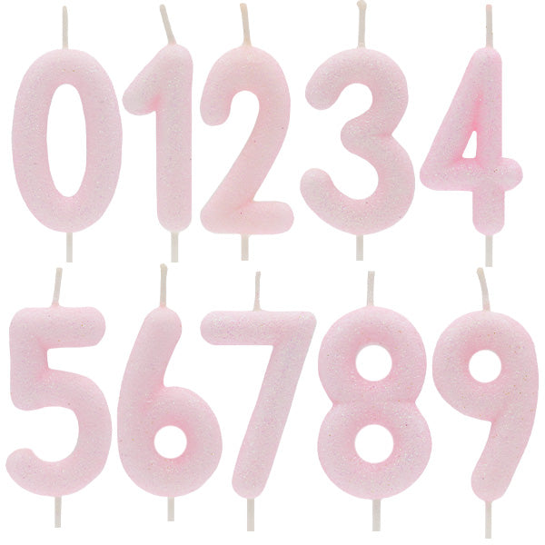 Light Pink Glitter Candle No.