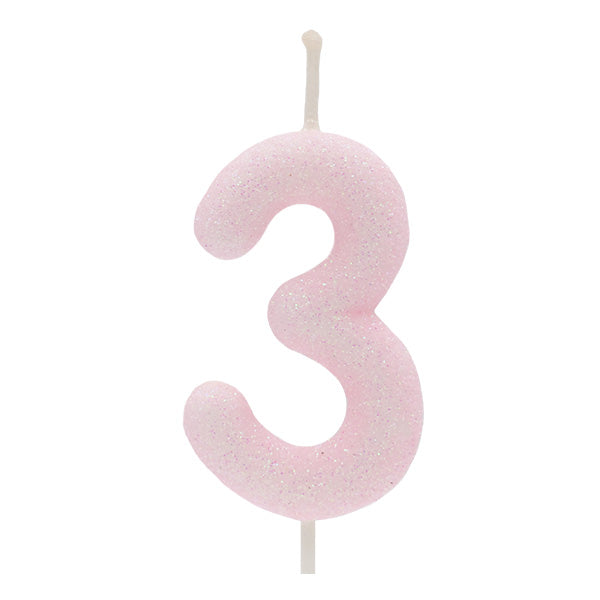 Light Pink Glitter Candle No.