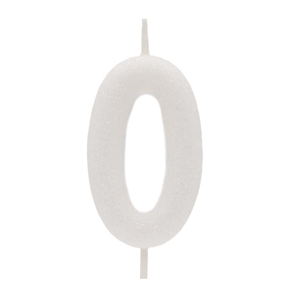 White Glitter Candle No.
