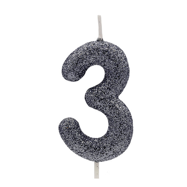 Black Glitter Candle No.