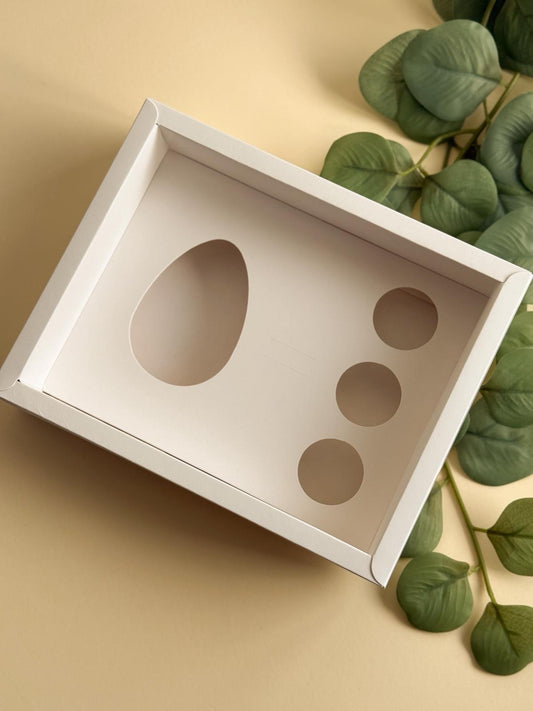 Caixa Ovo 150g + 3 Doces - Branca