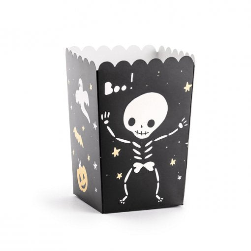 6 Caixas de Pipocas 7x7x12.5cm BOO! - Halloween