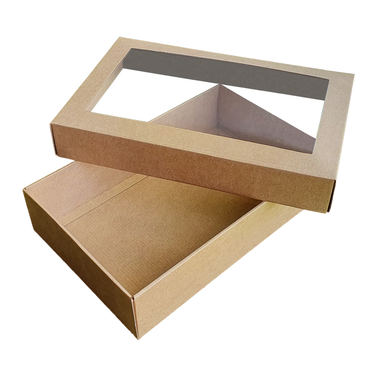Caixa Cartão Cabaz c/Tampa c/Janela 32x20x7,5cm - PACK 10UN