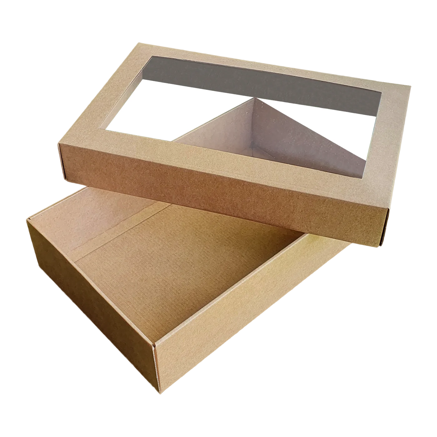 Caixa Cartão Cabaz c/Tampa c/Janela 32x20x7,5cm - PACK 10UN