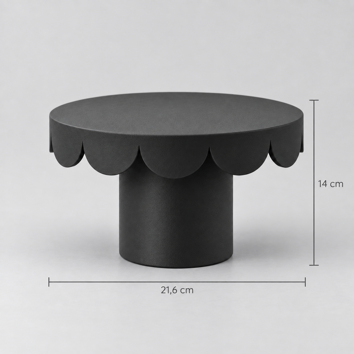 Prato de Bolo Pétala - Preto