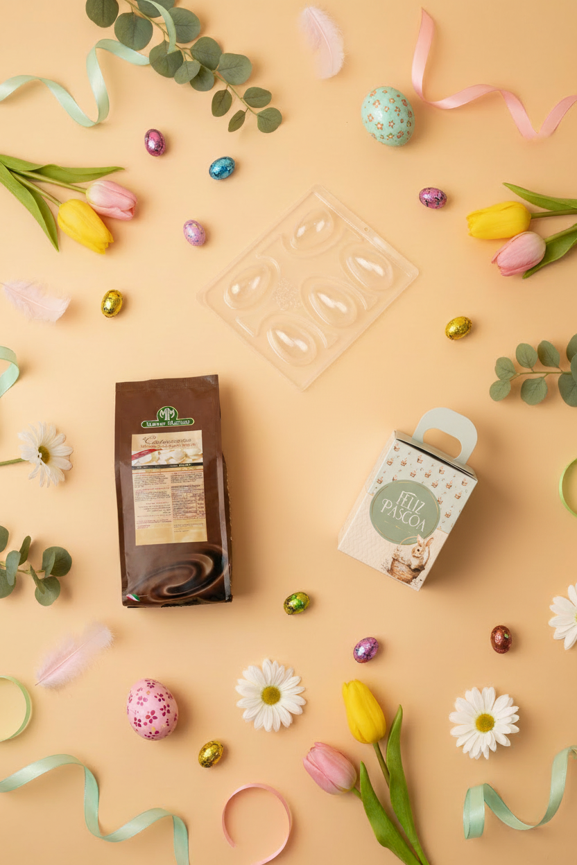 Composição de Páscoa com nova caixa