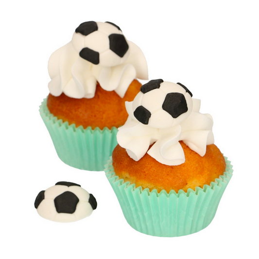 Decoração Açúcar- Bolas Futebol 8un
