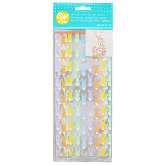 SACOS DE DOCES WILTON - COELHINHO DE PÁSCOA (20 UNID.)