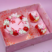 Set of 2 boxes for candies and cupcakes Simply Making - Christmas candy cane