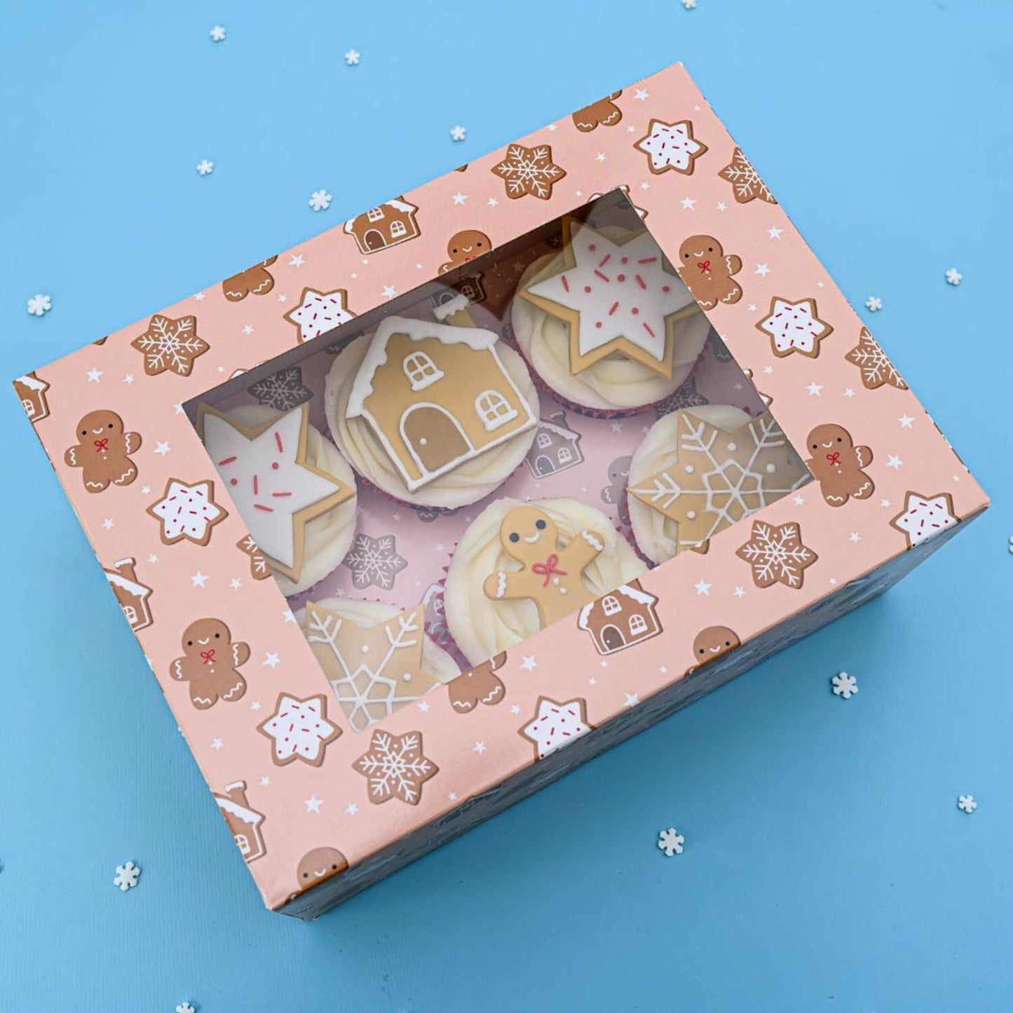 CONJUNTO DE 2 CAIXAS PARA 6 CUPCAKES SIMPLY MAKING - BISCOITO DE GENGIBRE