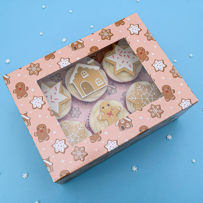 CONJUNTO DE 2 CAIXAS PARA 6 CUPCAKES SIMPLY MAKING - BISCOITO DE GENGIBRE