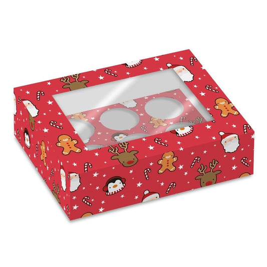 CONJUNTO DE 2 CAIXAS PARA 6 CUPCAKES SIMPLY MAKING - PERSONAGENS DE NATAL