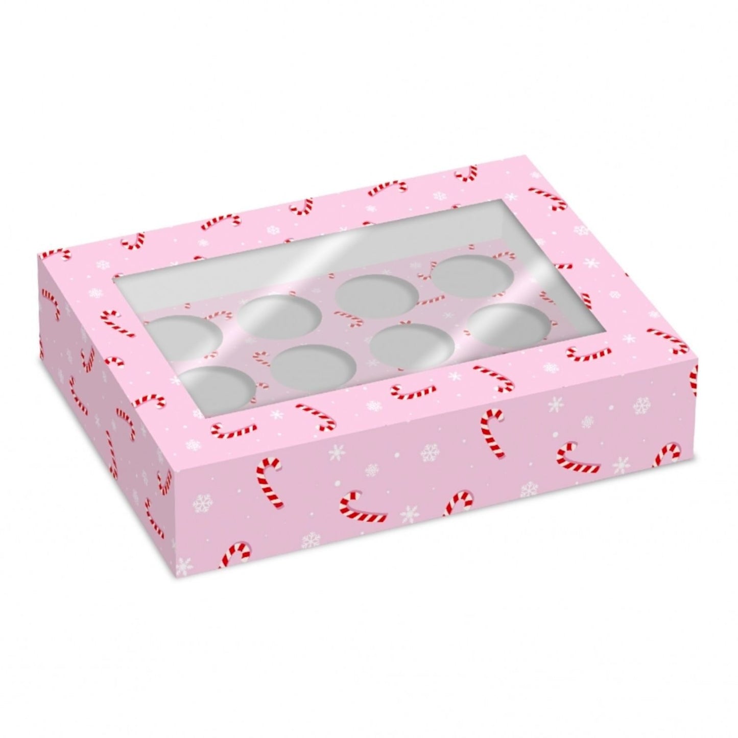 CONJUNTO DE 2 CAIXAS PARA 12 CUPCAKES SIMPLY MAKING - BENGALA DOCE DE NATAL