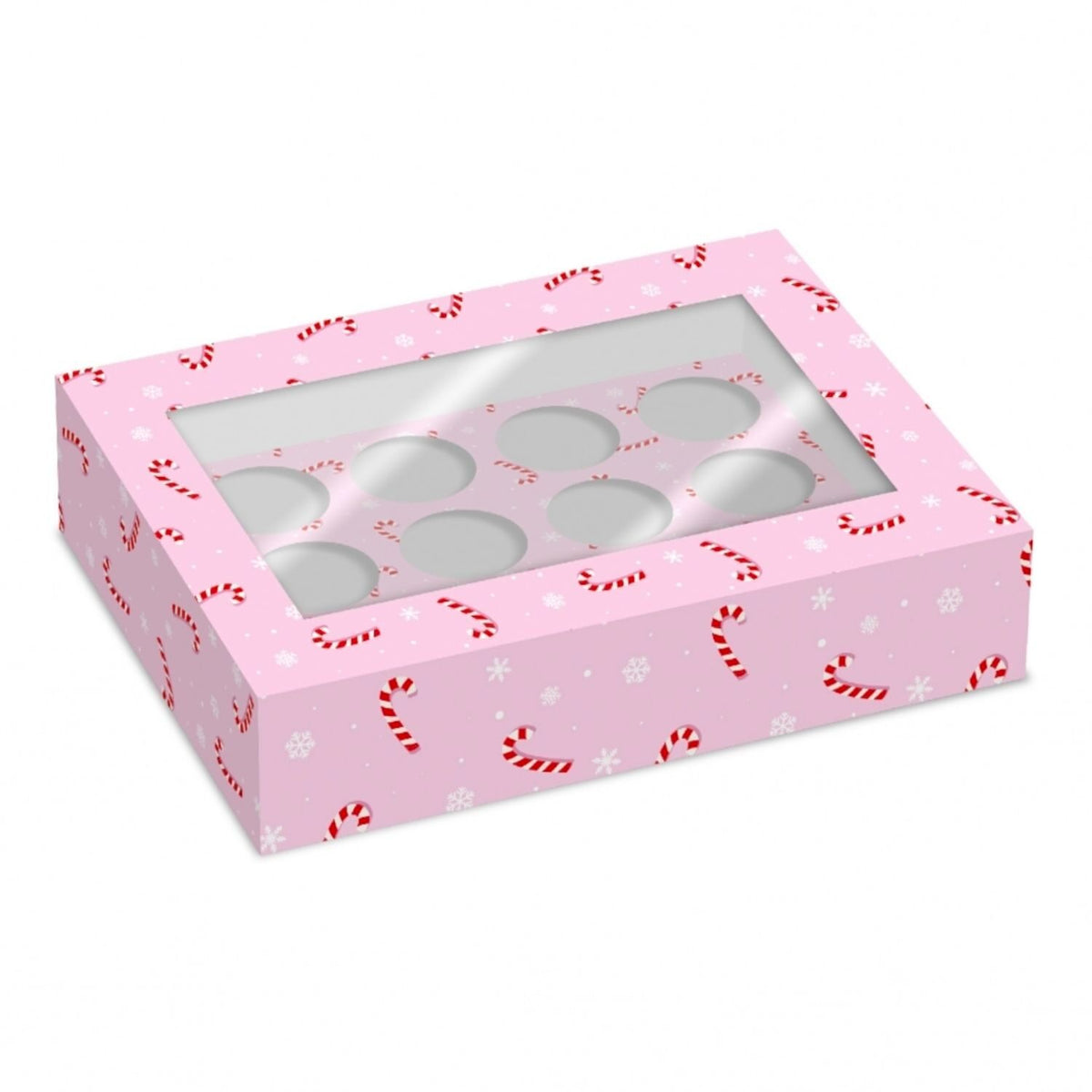 CONJUNTO DE 2 CAIXAS PARA 12 CUPCAKES SIMPLY MAKING - BENGALA DOCE DE NATAL