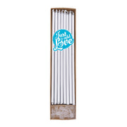 Tall Silver Candles