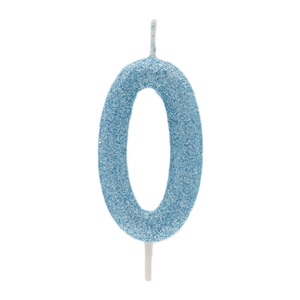 Blue Glitter Candle No.