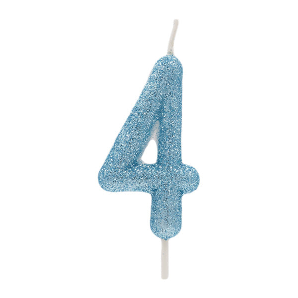 Blue Glitter Candle No.