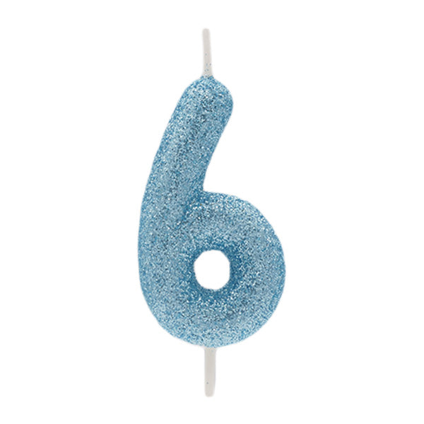 Blue Glitter Candle No.
