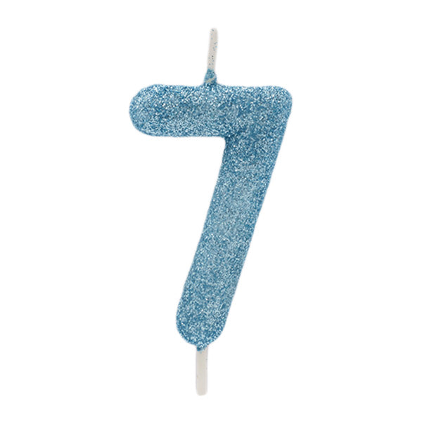 Blue Glitter Candle No.