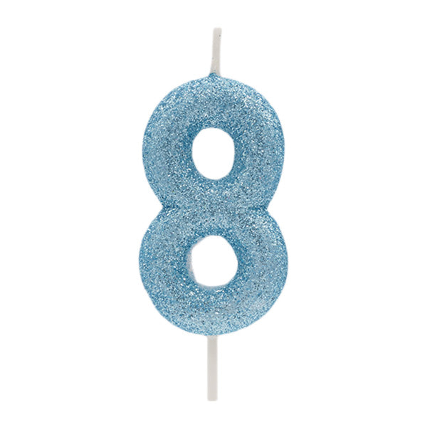 Blue Glitter Candle No.